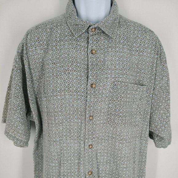 MAXX FM 90s Vintage Men's Size XL Shirt Camp Abstract Made USA Cotton Button Up - Picture 6 of 8